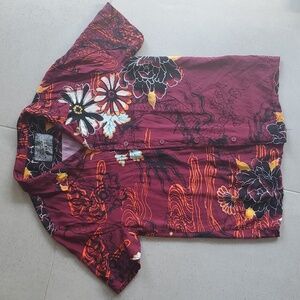 Brooklyn Cloth Button Up  Dragon Floral short sleeve